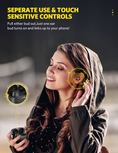 Image of EarFun Wireless Earbuds Free Mini Bluetooth Earbuds Earphone with IPX7 Waterproof Touch Control, in-Ear Headphones with Microphone, USB-C Fast Charging, Lightweight Size Premium Sound, Black