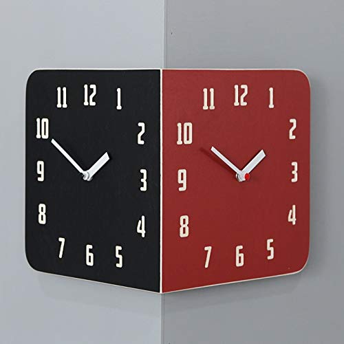 Amazon.co.jp: 電波両面時計 Morden Retro Round Corner Clock