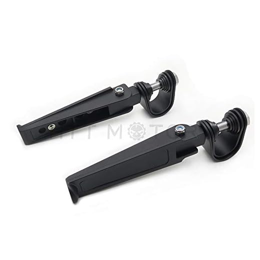 HTTMT MT215-056- Compatible with 1 inch- 1.25 Inches 1 1/4 Inches Engine Guard U-Clamp Footpegs Compatible with Harley Bad Boy Fxstsb Heritage Softail FLST Black