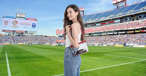 Y&R Direct 3-IN-1 Clear Zipper Crossbody Bag with Vegan Leather Trim Clear Purse for Stadium Festival Concert Gameday Gifts4