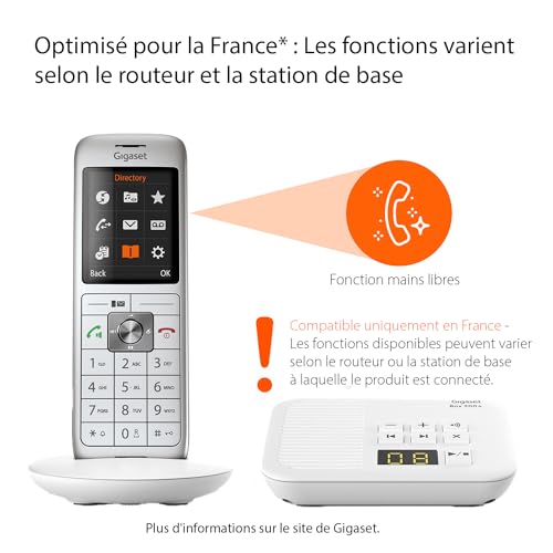Gigaset CL660A Solo - Téléphone fixe sans fil - Répondeur - Blanc [Version Française]