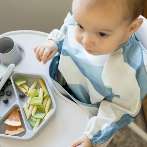 Image of Tiny Twinkle Long Sleeve Bib for Babies&Toddlers|2-Pack Waterproof Smock Bib for Eating|Machine Washable&Mess-Proof Feeding Essentials|Newborn Shower Gift(Camo,Explorer,6-24M)