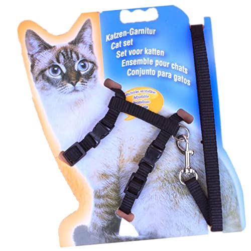 ERINGOGO Adjustable Cat Collar Harness with Leash Safety Strap for Kittens and Cats Durable Material for Outdoor Walking and Exploring