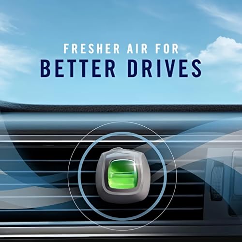 Image of Febreze Car Air Freshener Vent Clip Linen & Sky Scent, .06 oz. Car Vent Clip, 2 Count