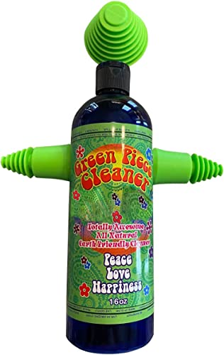 Image of Green Piece Glass Cleaner - 16 Oz - 3 Silicone Plugs - Scent Proofing