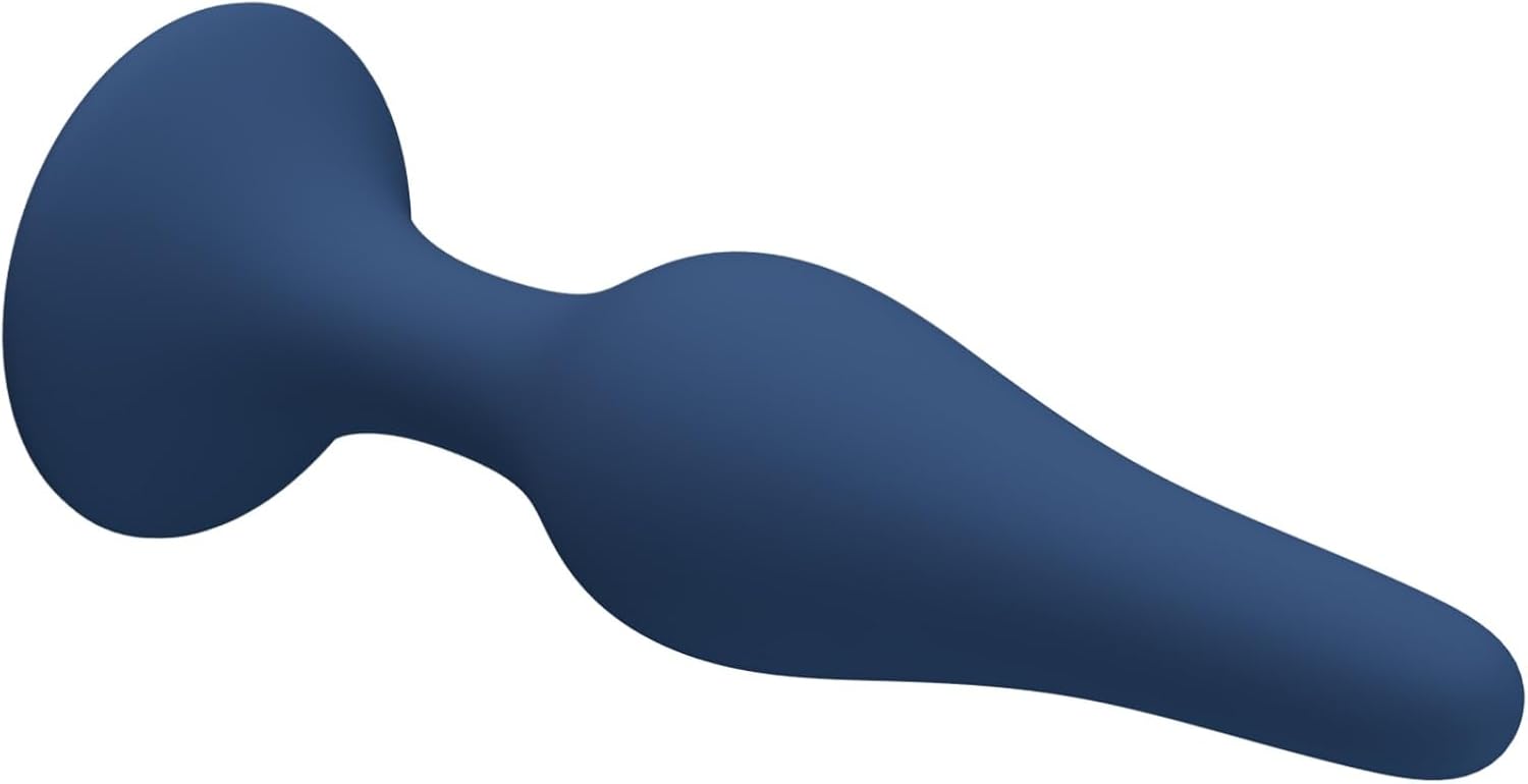 Tapered Design Butt Plug Training Kit, Blue Silicone Prostate Massager Male Waterproof Adult Sex Toy - 103mm_4.06in