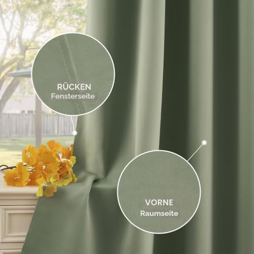 MRTREES Vorhänge Lichtundurchlässig Kinderzimmer Junge Curtains Blackout for Bedroom… – Ansicht 4