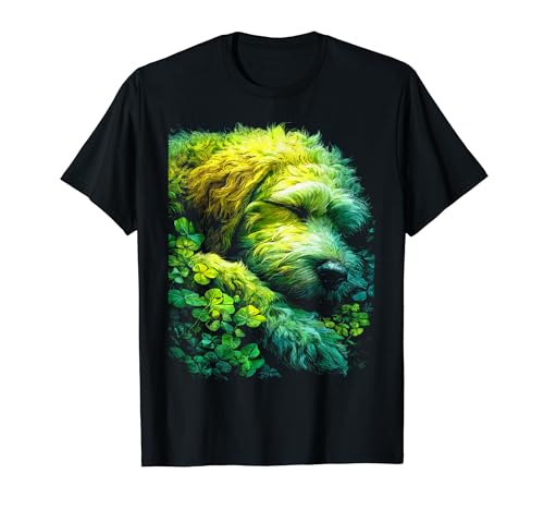 Goldendoodle Shamrocks Forest Aesthetic ���p�g���b�N�f�[ �� T�V���c