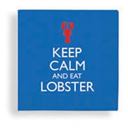Keep Calm and Eat Lobster Cocktail Beverage Paper Dinner Drink Napkins, Cape Shore