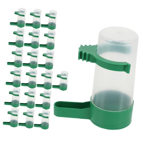 Totority 20pcs Automatic Bird Parrot Drinking Bowl for Small Birds Durable Water Dispenser for Parakeets Budgies and Rabbits Easy to Use and Clean