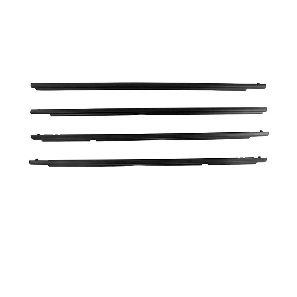 Car Seal Strip 4Pcs/Set Car Rubber Seal Belts Left and Right Window Weatherstrip Moulding Trim for Toyota for Corolla 2009 2010 2011 2012(4Pcs-Black)