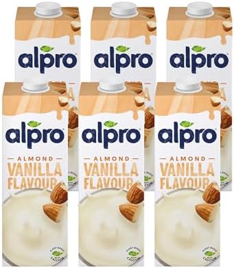 Alpro Almond Vanilla Drink, 100% Plant-Based, Lactose Free - 1L (6x1L)