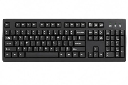 Image of USB Keyboard for Computer Laptop PC QWERTY Windows Support Windows Compatible, QWERTY Layout, USB Connectivity, for Laptop & PC