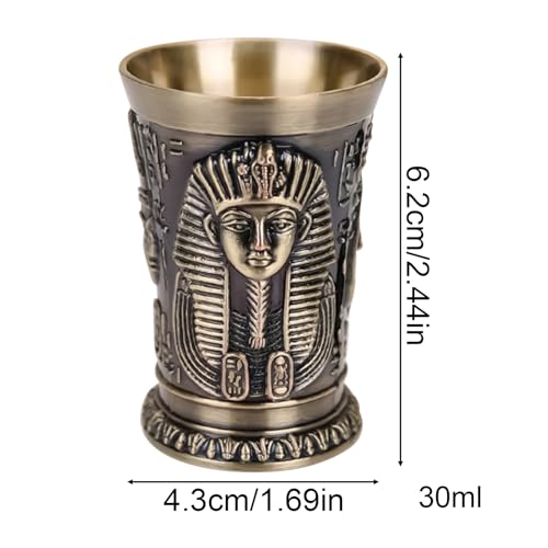 TyCylKu Metal Shot Glasses | Egyptian Zinc 30ml Drinking Tableware - Shot Mug And Beer - For Tequila Whisky Christmas Family Friends Party Home Holiday Weekend Halloween Witch - Image 4