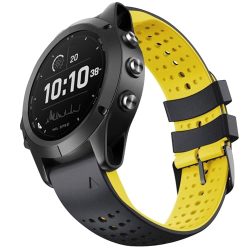 Bracelet silicone 22 mm anti-irritation pour montre Garmin 6 7 8
