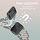 Hinnwer Geflochten Armband für Apple Watch Armband 42mm 38mm 40mm 41mm Damen Herren, Elastisch Nylon Stoff Band mit Magnetisch Verschluss für iWatch SE 2 SE Series 10 9 8 7 6 5 4 3 2 1 Grau/Blau/Pink