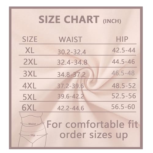 Image of Women's Plus Size XL-5XL Underwear High Waist Briefs Panties Rose Floral Print Ladies Undies 5-Pack