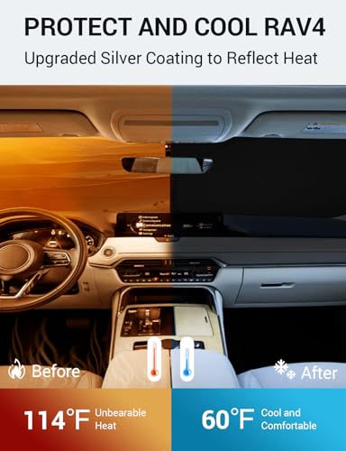 Image of Proadsy 2026 Upgrade Windshield Sun Shade Custom Fit Mazda CX-90 2024 2025 2026 Foldable Front Sunshade Protector Sun Visor Blocks UV Rays Keep Car Cooler Accessories