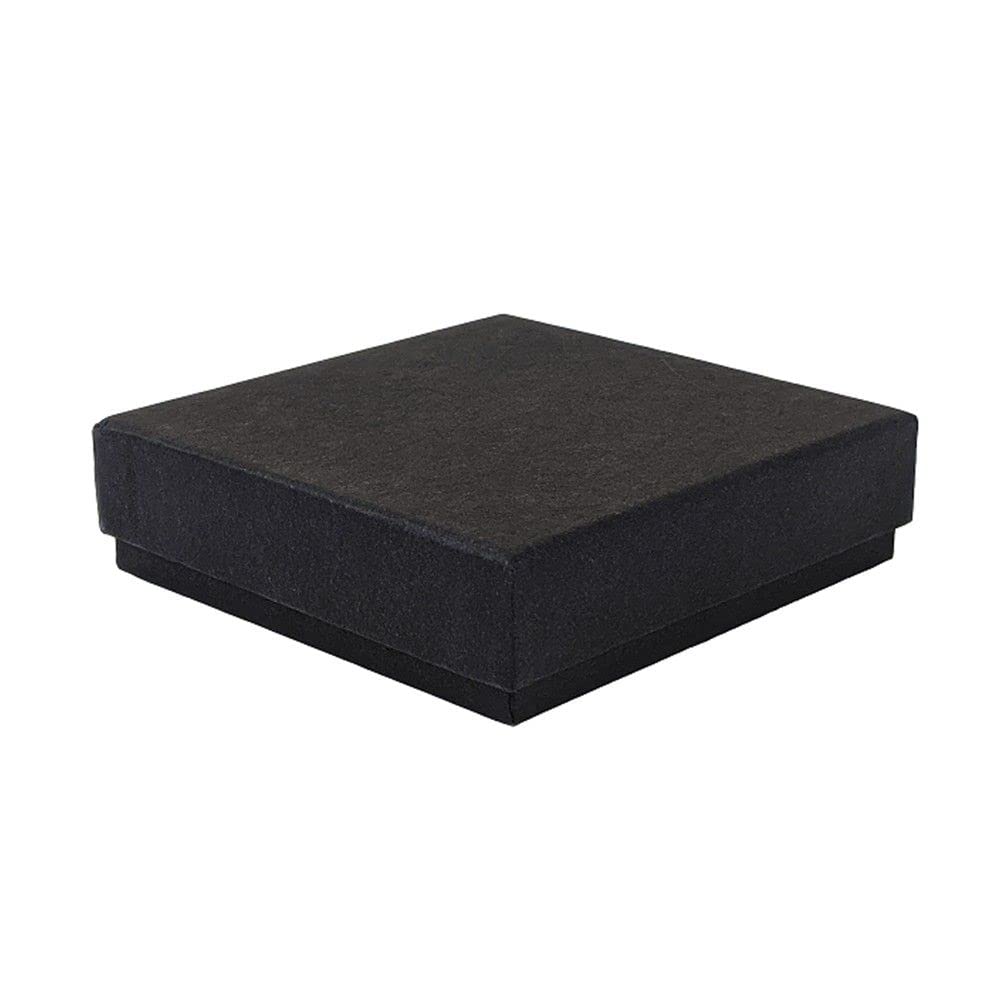 Packaging World12 Eco-friendly Medium Square Bangle, Pendant, Earrings Jewellery Gift Boxes, 100 x 100 x 28mm, Black | 2-Piece Design, Anti-tarnish, Recyclable, Certified Paper | FSC Mix 70%, INT-COC-807273-EV