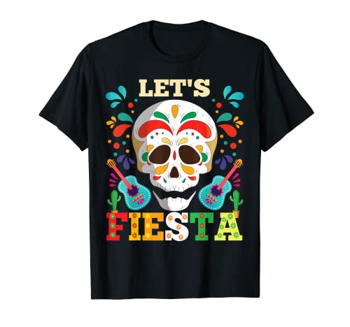 Cinco De Mayo Camisa Mexicana Guitarra Cactus Lets Fiesta Regalos Camiseta