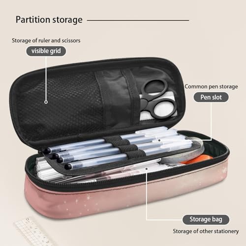 Image of Sloth Flower Pen Case Pouch, Large Capacity Pencil Pouch Pen Cases School Office Supplies Holder Box for Purse Fountain Pens