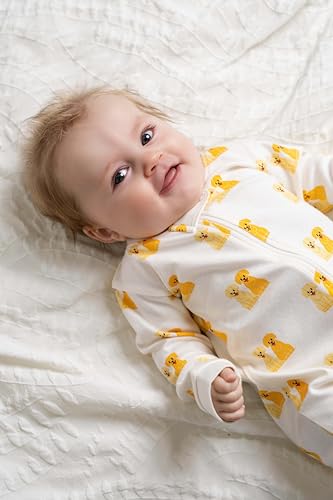Image of MONICA + ANDY One Piece Baby Pajamas, 100% Organic Baby Clothes for Girls and Boys, Sizes For Newborn and Infant