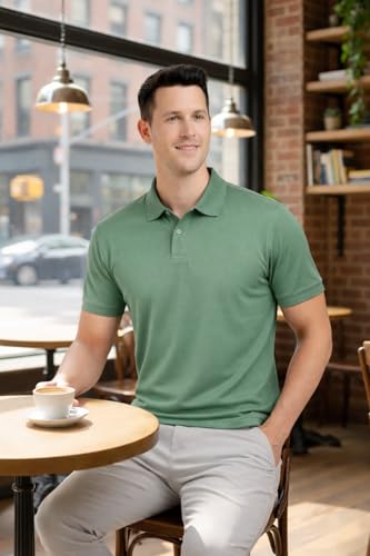 Image of Men's Plain Polo Neck T-Shirt | Comfortable | Stylish Casual & Smart Wear | Half Sleeve | Regular Fit
