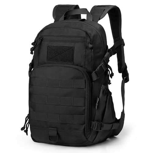 Mardingtop 15L Rucksack Herren Fahrradrucksack mit Helmnetz Wanderrucksack Klein Militär Backpack mit MOLLE-System Tagesrucksäcke für Outdoor Taktischer Camping Wandern Reisen