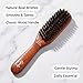 Goody Smoothing Hairbrush with Natural Boar Bristles for Frizz Control, Flyaway Control, Smooth Shiny Finish, Wooden Styling Brush for All Hair Types
