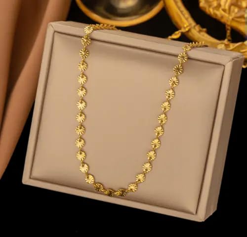 Collier chaîne en or 14k et acier inoxydable un bijou d'exception chic