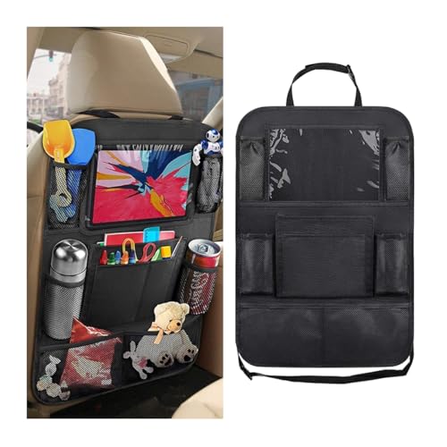 CGEAMDY Organizador De Sillas De Coche, Organizador Para El Asiento Trasero Del Coche Con Bolsillo Para Tablet Protector De Asiento Trasero Kickstand, Organizador Tela Oxford El Asiento Coche