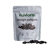 nuviora Shilajit Kapseln - Vegane Softgels mit 0,5g reinem Shilajit-Harz aus dem Himalaya, keine Pulverfüllung, Laborgeprüft, Reich an Fulvinsäure & Mineralien (100 Kapseln)
