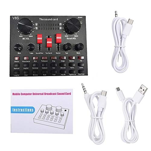 Multifuncional Live Sound Card BM800 Microphone Set Equipamentos de gravação de áudio (prata)