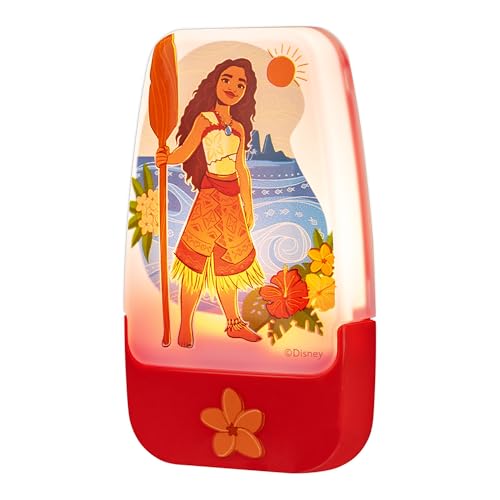 Disney Moana Plug in Night Light for Kids LED Nightlight Plug into Wall Dusk to Dawn Sensor Birthday Gift for Girl Toddler Baby Kids Room Bedroom Bathroom Nursery Essentials UL Listed 85993