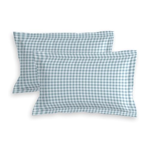 Image of MORADO Premium Glace Cotton 210 TC Double Bedsheet with 2 King Size Pillow Covers (90x100 Inches, White&Grey)