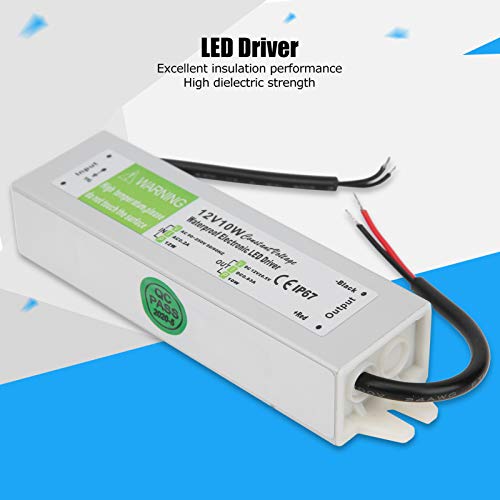 Image of 10W LED Driver Transformer, 12V /24V DC IP67 Waterproof Switching Power Supply, and Durable, Excellent Insulation, High Dielectric Strength(DC12V)