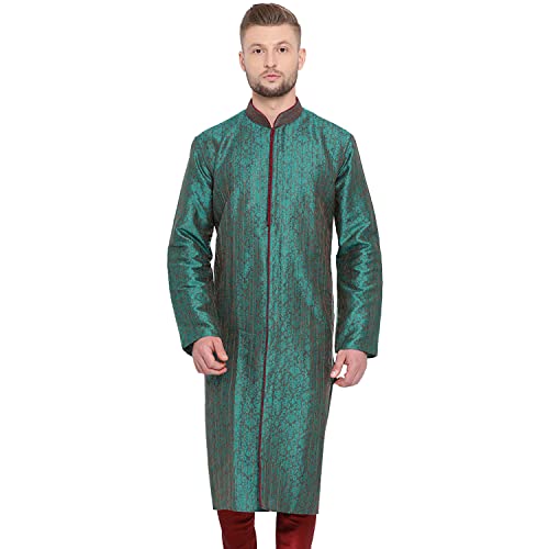 Image of Sanwara Men's Woven Designer Silk Kurta