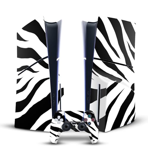 Autocollant vinyle zèbre pour console PS5 Slim Disc Edition et manette DualSense