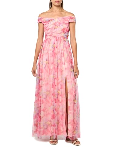 Image of Adrianna Papell Sweetpea Print Tulle Gown