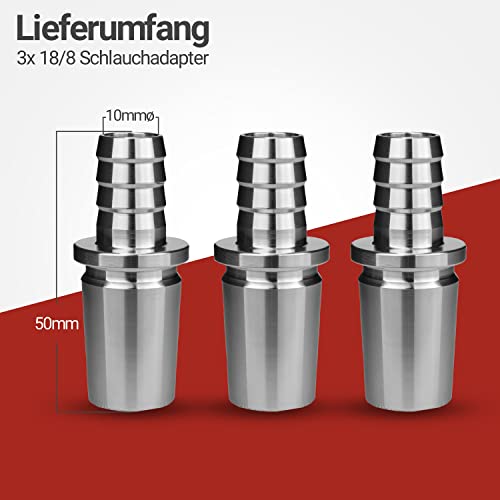 Shisha-Schlauchadapter Silber 18/8 Schliff Schlauchadapter aus rostfreiem Edelstahl - Universal für jede Shisha mit 18/8… – Bild 5