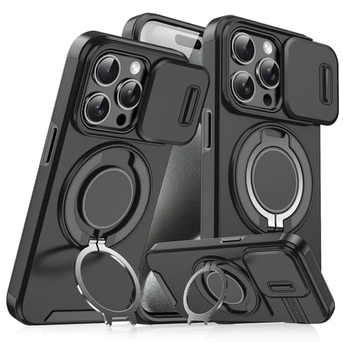 Lzzox for iPhone 16 Pro MaxP[XXChJo[Jی쎥COz_[LbNX^hMagsafeCX[dƌ݊܂ (ubN, 16 pro max)