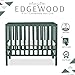 Dream On Me Edgewood 4-in-1 Convertible Mini Baby Crib in Olive GreenGuard Gold & JPMA, Non-Toxic, Compact 40×25×33″ Design, Converts to Mini Daybed & Twin Bed (Rails to Buy) 1″ Mattress Pad