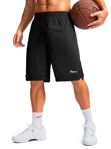 Pudolla Men's Basketball Shorts with Zipper Pockets 11" Long Gym Athletic Shorts for Men Lightweight Quick Dry4