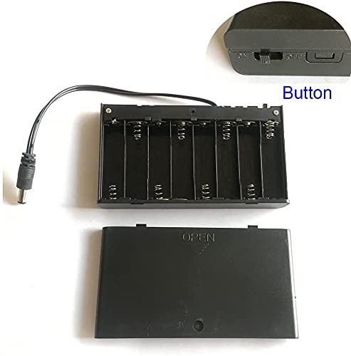 Portabatteria 12V Per 8xAA | 3 Pezzi | Con Interruttore ON/OFF E Spina DC 5.5x2.1 Mm | Per Progetti Elettrici - Foto 4