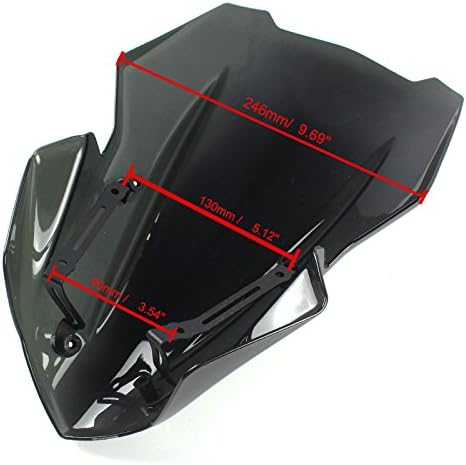 Miniatura 8 de Parabrisas de plástico para motocicleta, deflectores de parabrisas de carenado delantero, con soporte para Z900 ZR900 Z ZR 900 Z-900 ZR-900 2017