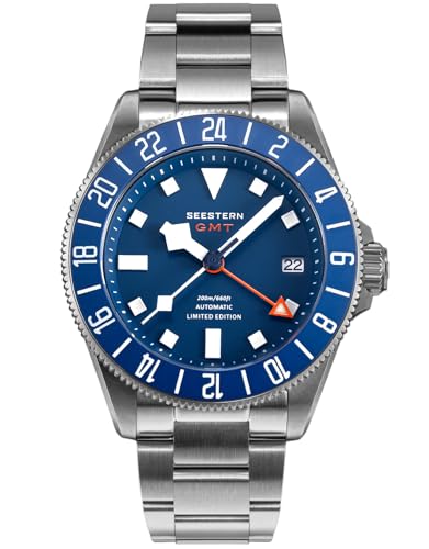 Titanium GMT S462.E   Reloj deportivo mecánico impermeable (200 m), color azul