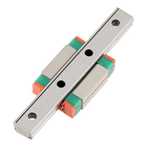 Mini Linearführung, LWL7B Metall Linearschienenführung mit Gleitblock, Linearschienenführung mit 7 mm Breite, Linearer Schienenblock für 3D-Drucker und CNC-Maschine, LWL7B (55MM)