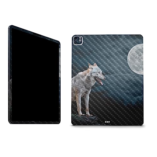 Image of MightySkins Carbon Fiber Skin Compatible with Apple iPad Pro 12.9 inch M2 6th Gen (2022) Full Wrap Kit - Happy Hunting | Protective, Durable Textured Carbon Fiber Finish | Easy to Apply | Made in The USA