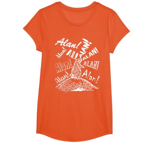 Prairie Dog Calling Al Allen Alan Viral T-Shirt, Girls, Orange, Large