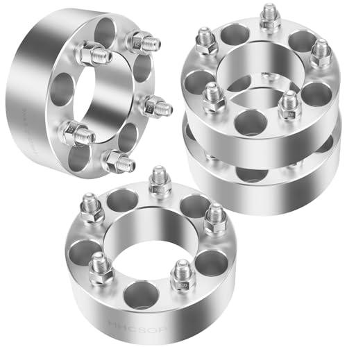 HHCSOP Espaçadores de roda de 5 x 4,5 cm, adequados para Mustang Ranger Explorer Edge Crown Victoria Jeep Wrangler Liberty Cherokee TJ YJ XJ MJ KJ KK ZJ, adaptadores de roda 5x114,3 82,5 mm furo do